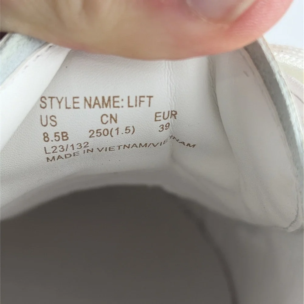 Kate‎ Spade Size 8.5 New York Lift Platform Sneaker White Leather